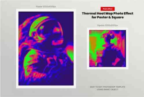 Thermal Heat Map Photo Effect