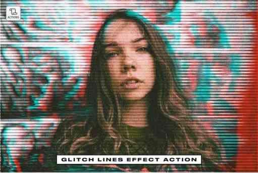 Glitch Lines Effect Action