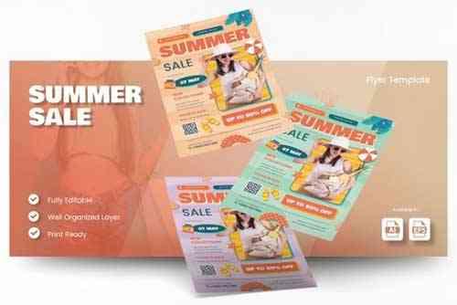 Summer Sale Flyer Ai & EPS Template