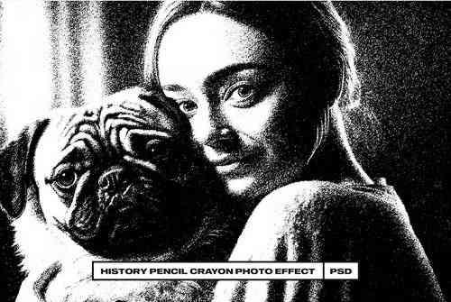 History Pencil Crayon Photo Effect