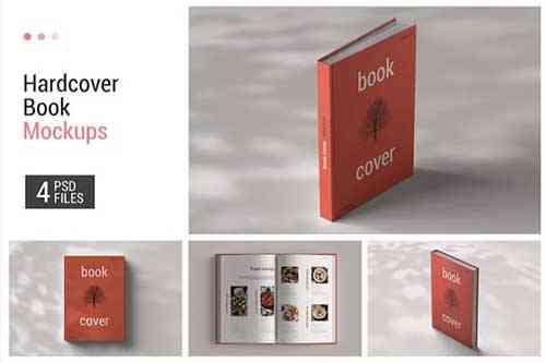 Hard Cover Vertical Book Mockup
