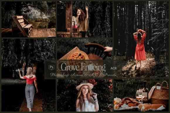 12 Grove Enticing Photoshop Actions And ACR Presets, Green