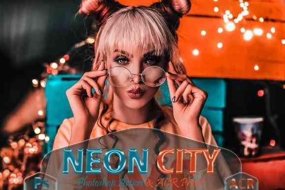 12 Neon City Photoshop Actions And ACR Presets, Cinematic