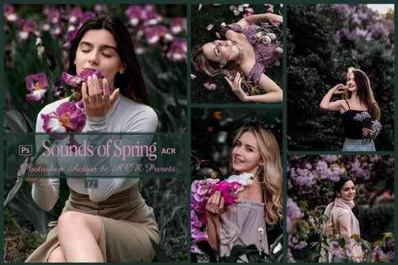 12 Sounds Of Spring Photoshop Actions And ACR Presets, Green