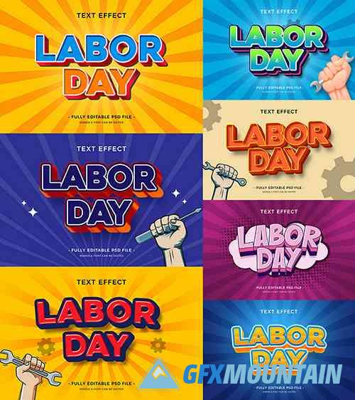 Labor day text effect
