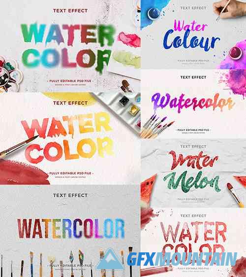 Watercolor text effect
