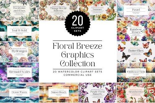 Floral Breeze Graphics Collection