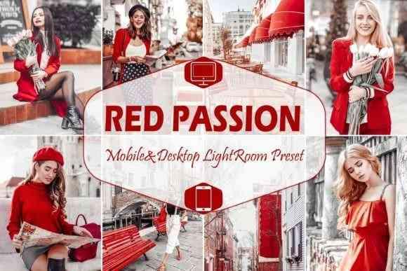 10 Red Passion Mobile & Desktop Lightroom Presets, Ruby Warm