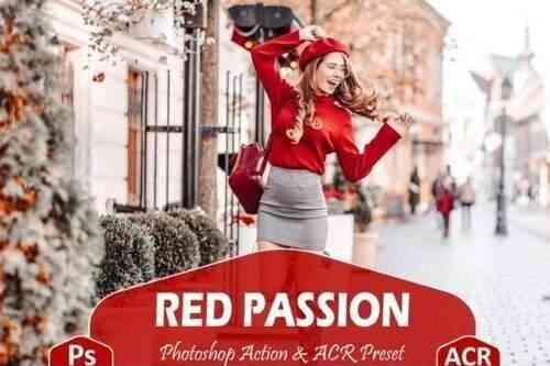 10 Red Passion Photoshop Actions and ACR