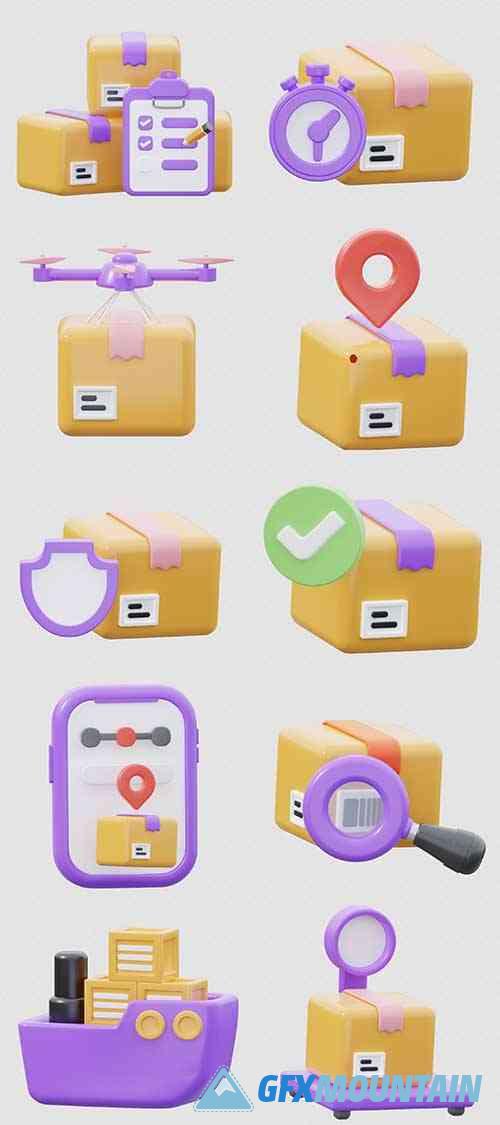 3d Delivery Icon