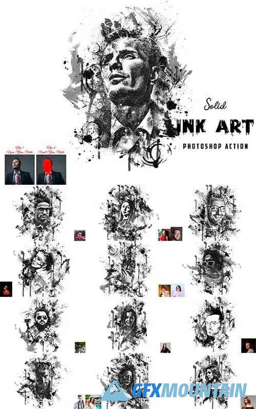 Solid Ink Art Photoshop Action
