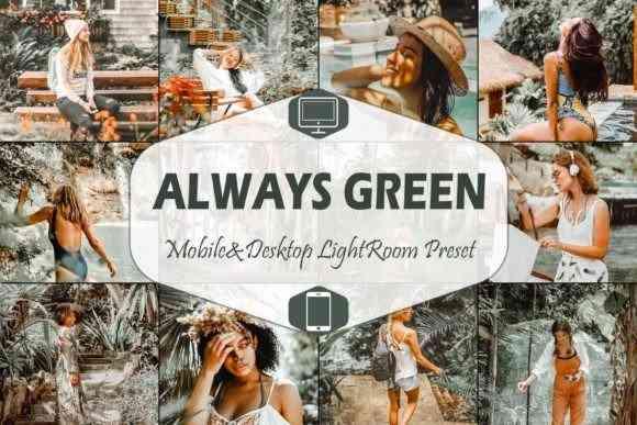 10 Always Green Mobile & Desktop Lightroom Presets, Bright