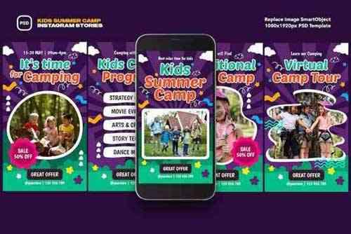 Kids Summer Camp Instagram Stories