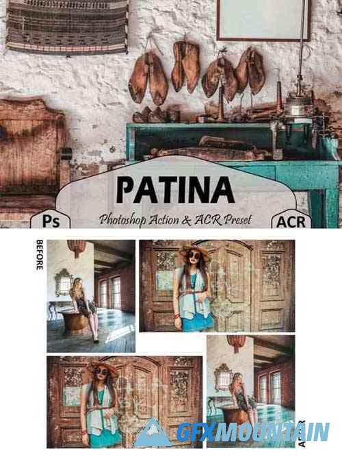 10 Patina Photoshop Actions And ACR Presets, Boho Bright