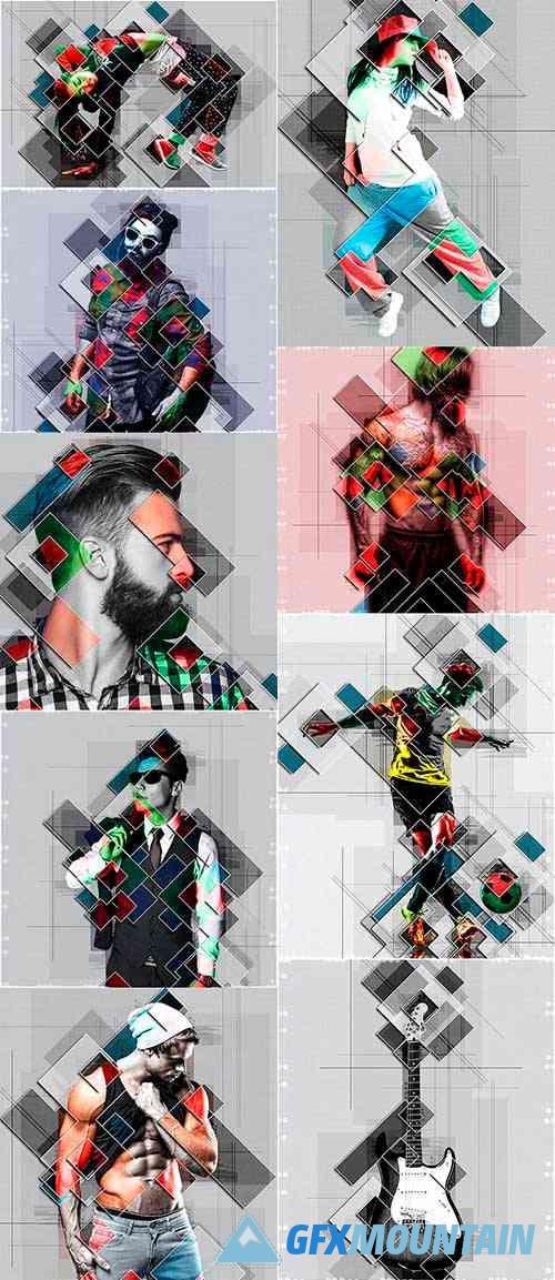 Collage Graphic Poster Photoshop Action