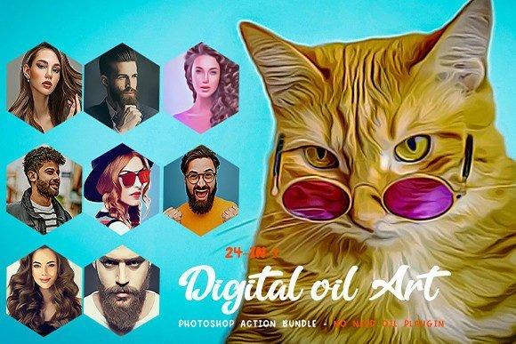 Digital Oil Art Photoshop Actions