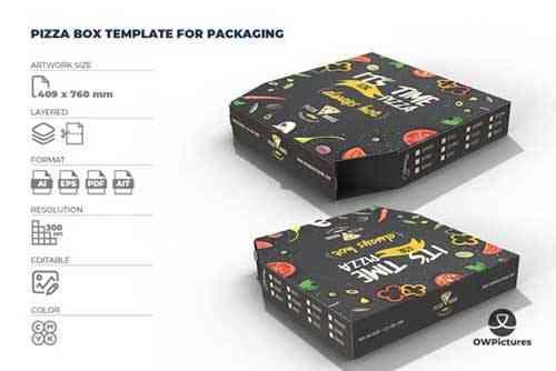 Pizza Box Template for Packaging