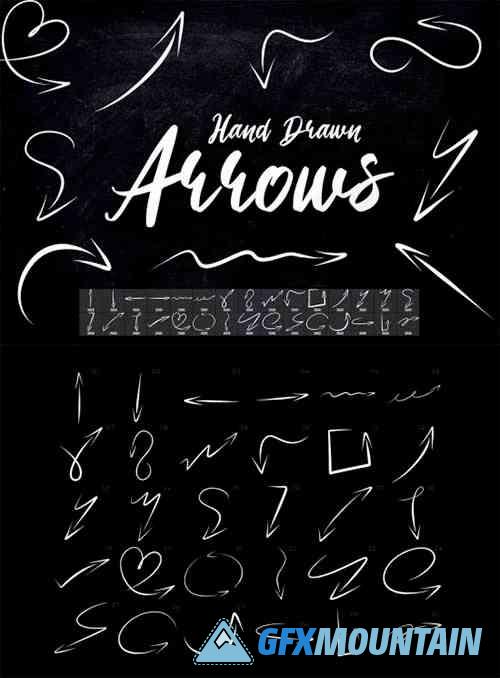 Hand Drawn Arrows Photoshop Brushes