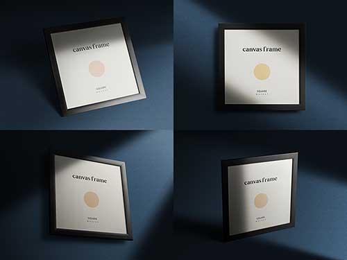 Square Canvas Frame Mockups