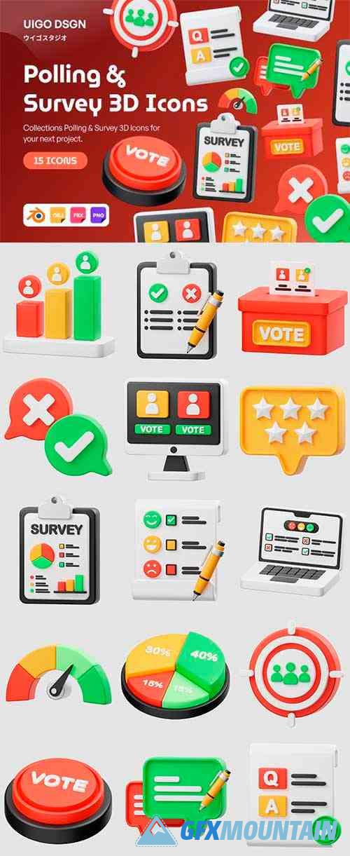 Polling And Survey 3D Icon