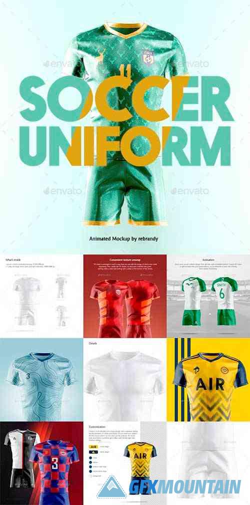 Soccer Uniform Animated Mockup