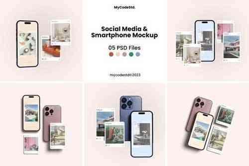 Social Media and Smartphone Mockup