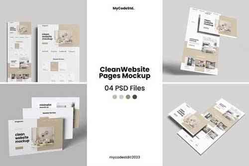 Clean Website Pages Mockup