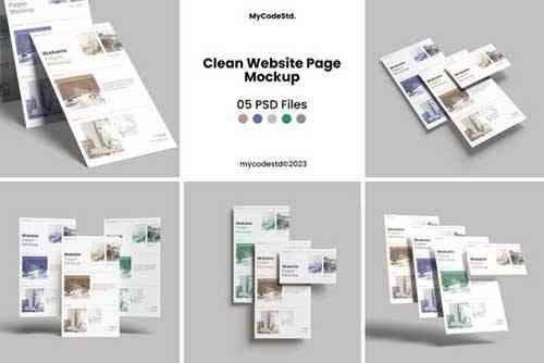 Clean Website Page Mockup V2