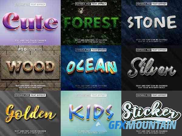 Styles of Editable Psd Text Effect