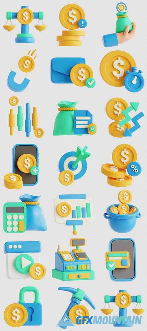 Money - 3D Icon Set