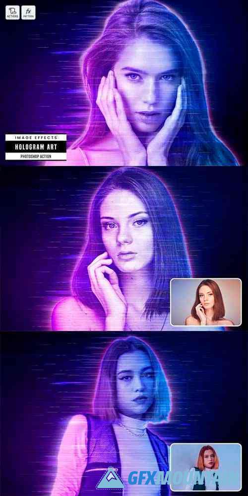 Hologram Art Photoshop Effect