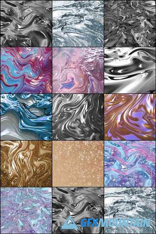 Liquid Metallic Sparkle Textures