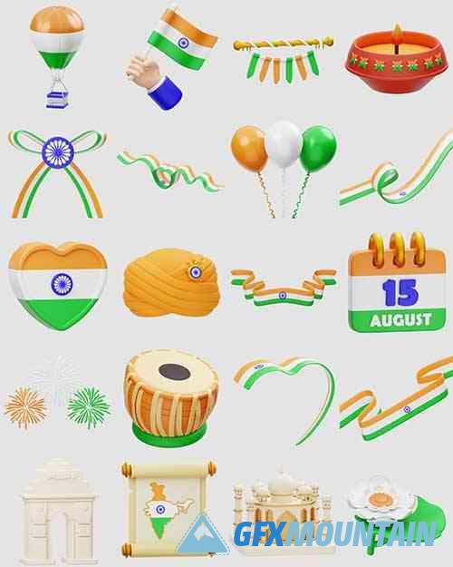 India 3D Icon