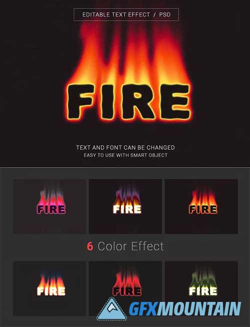 Fire Editable Text Effect