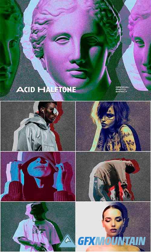 Acid Halftone Photo Effect