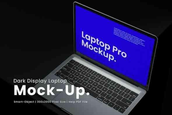 Dark Display Laptop Mockup