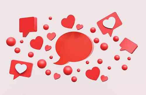 Red Speech Bubbles with Like Notifications