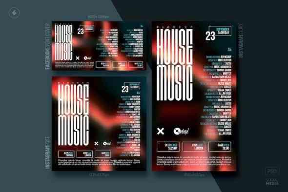 Big Room House Music – Social Media Kit