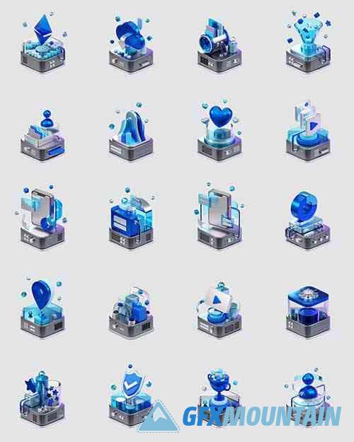 Techsy Technology 3D Icons