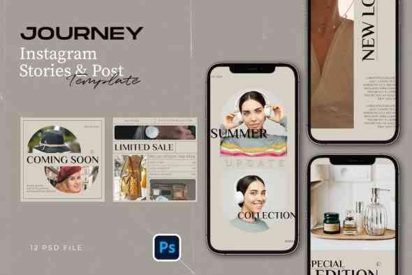 PSD Source Fashion Instagram Template Preview Image