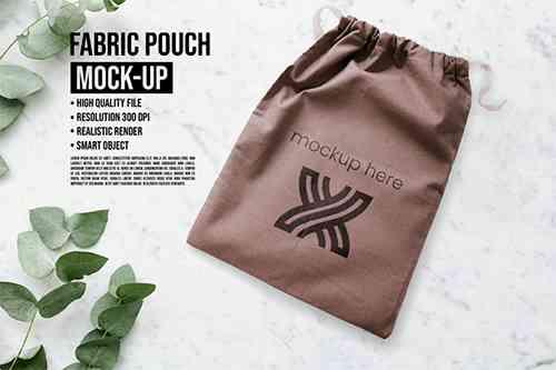 Fabric Pouch Packaging Mockups