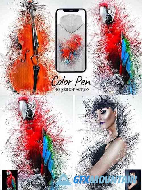 Color Pen Photoshop Action