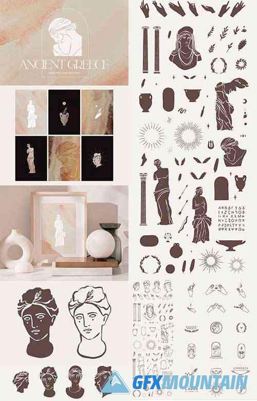 Ancient Greece Art Vector Graphics Collection