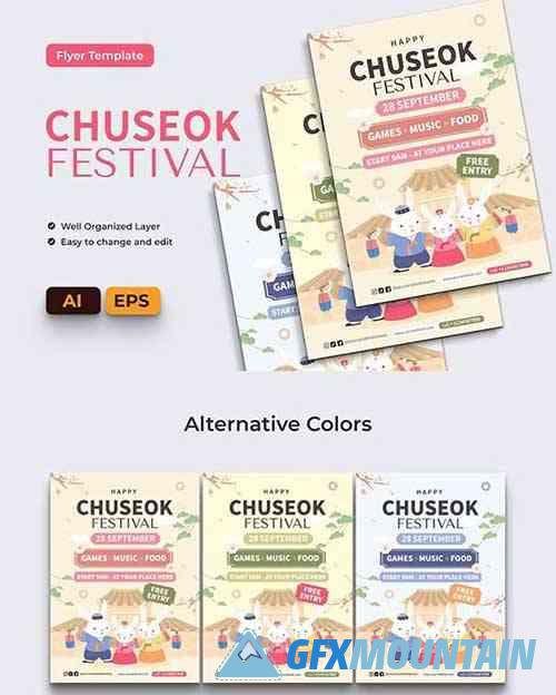 Chuseok Festival Flyer Ai & EPS Template