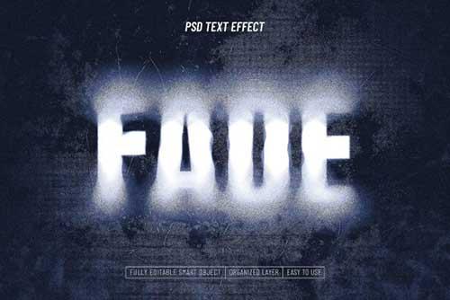 Fade Texture Photoshop Text Effect