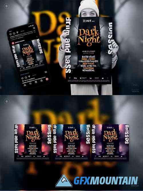 Dark Night – Halloween Party Flyer, Event Poster