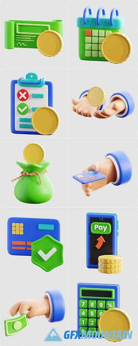 Payment 3D Icons