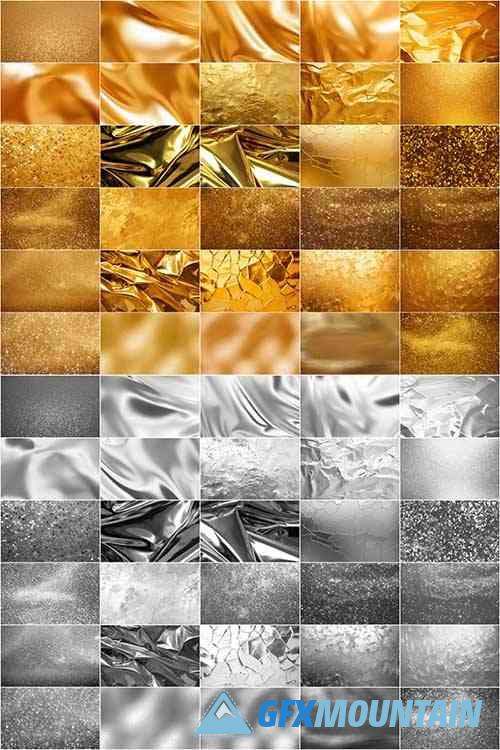 Gold & Silver Foil Glitter Textures