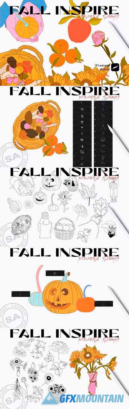 Fall Inspire Procreate Stamp