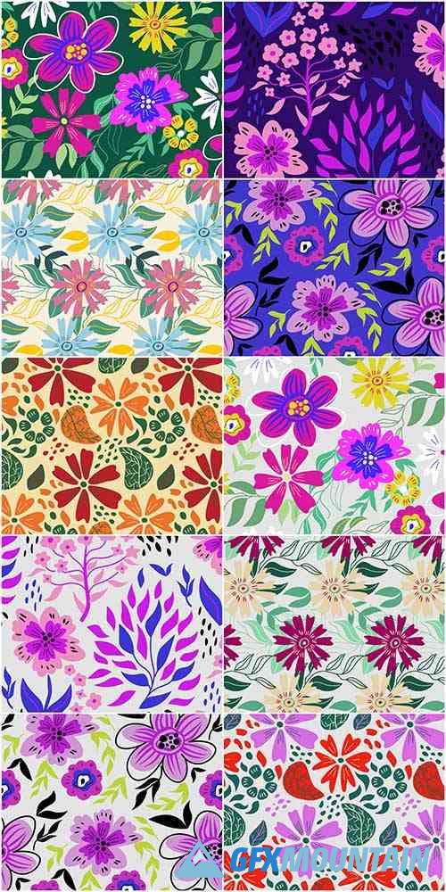 Cartoon Flowers Patterns